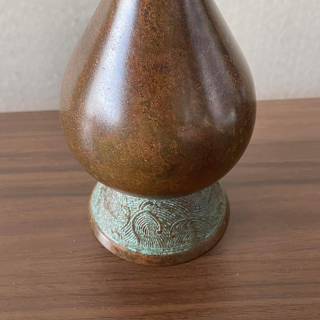茶道具　一ノ瀬宗辰　大名物　胡銅花入　鶴一声　共箱入り　しおり付き　未使用品 茶道具 一ノ瀬宗辰 大名物 胡銅花入 鶴一声 共箱入り しおり付き